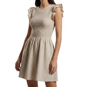 ENGLISH FACTORY Smocked Ruffle Sleeve Dress Size XS NWT Retail $128